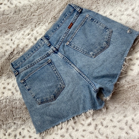 Rustler jean shorts size 30 vintage high rise distressed denim Y2K grunge skater - Picture 8 of 10